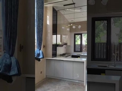 خزانة المطبخ المرنة والفعالة مع التشطيبات الرمادية النجمية