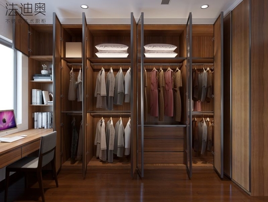 Traditional Chinese Elegance Dark Wood Effect Wardrobe With Glass Accents And Integrated Desk