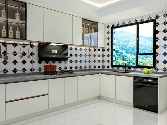 Fadior Cream White Kitchen Stainless Steel Cabinet Elegant And Functional Design